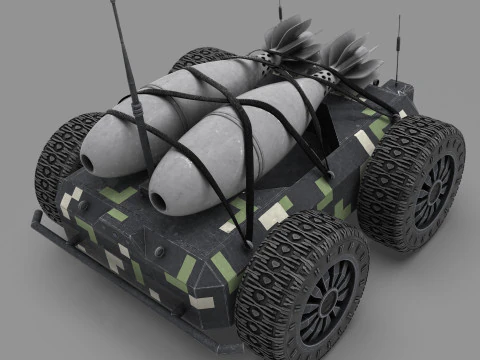 Ratel S Anti Tank Drone with Mortar Rounds 3D Model