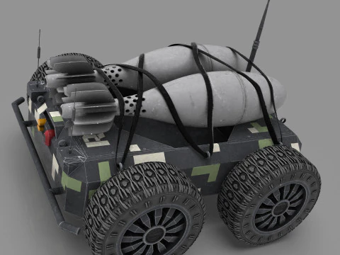 Ratel S Anti Tank Drone with Mortar Rounds 3D Model