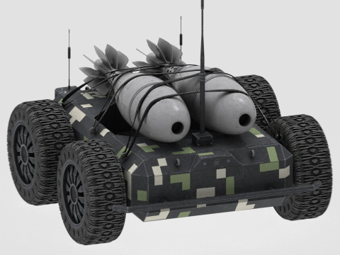 Ratel S Anti Tank Drone with Mortar Rounds Modello 3D