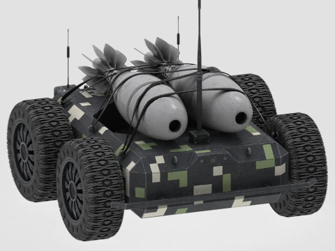 Ratel S Anti Tank Drone with Mortar Rounds 3D Model