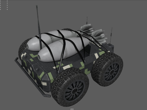 Ratel S Anti Tank Drone with Mortar Rounds Modello 3D