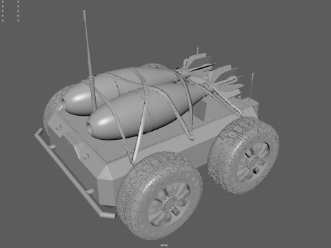 Ratel S Anti Tank Drone with Mortar Rounds Modello 3D