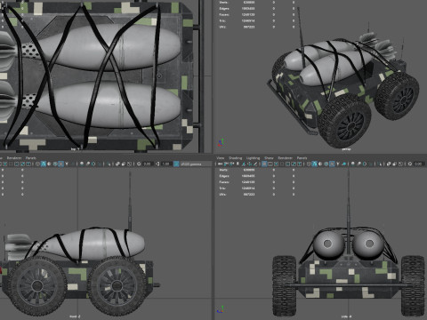 Ratel S Anti Tank Drone with Mortar Rounds Modello 3D