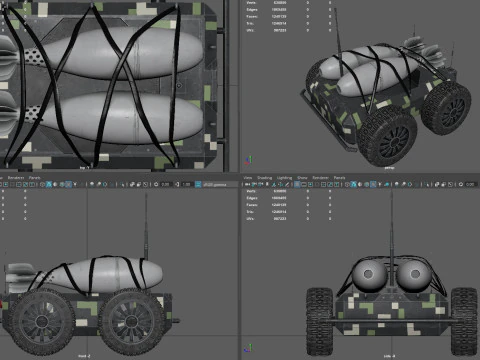 Ratel S Anti Tank Drone with Mortar Rounds 3D Model