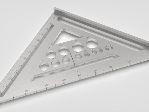 High-Precision 3D Carpenters Square Modelo de impresión 3D