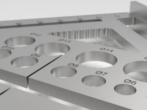High-Precision 3D Carpenters Square 3D प्रिंट मॉडल