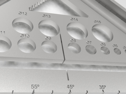 High-Precision 3D Carpenters Square 3D प्रिंट मॉडल