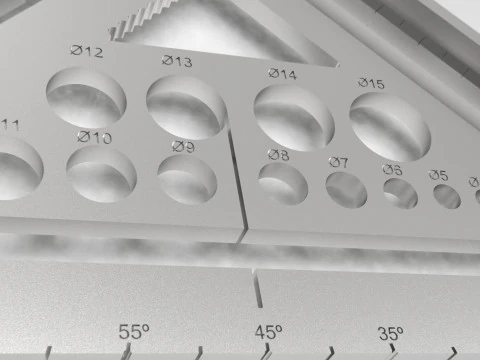 High-Precision 3D Carpenters Square 3D Print Model