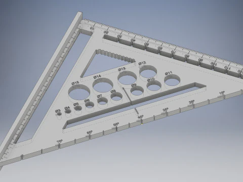 High-Precision 3D Carpenters Square 3D Print Model