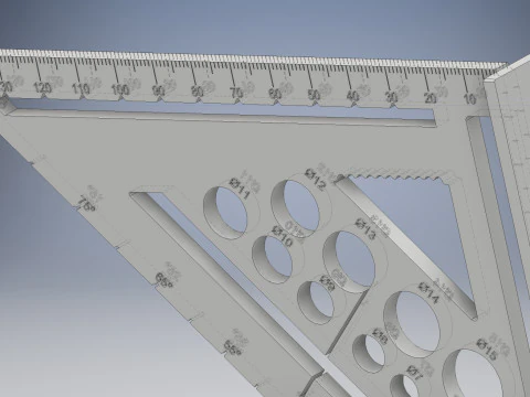 High-Precision 3D Carpenters Square 3D Print Model