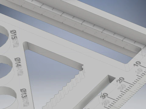 High-Precision 3D Carpenters Square 3D Print Model