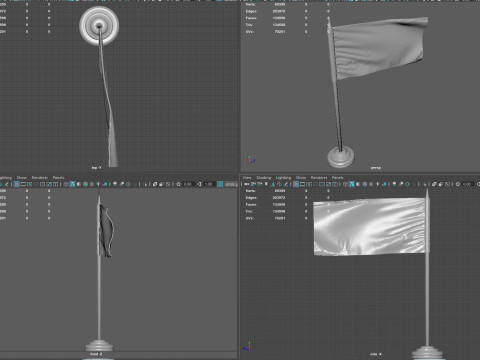 Soviet Union Frozen Flag - Animated 3D PBR Model 3D-Modell