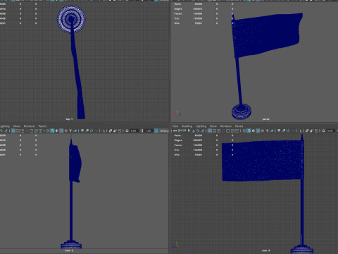Soviet Union Frozen Flag - Animated 3D PBR Model 3D-Modell