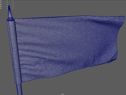 Soviet Union Frozen Flag - Animated 3D PBR Model 3D-Modell