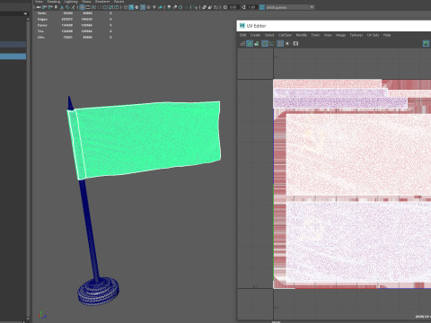Soviet Union Frozen Flag - Animated 3D PBR Model 3D-Modell