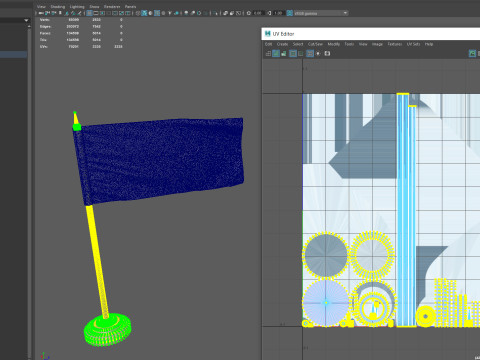 Soviet Union Frozen Flag - Animated 3D PBR Model 3D-Modell