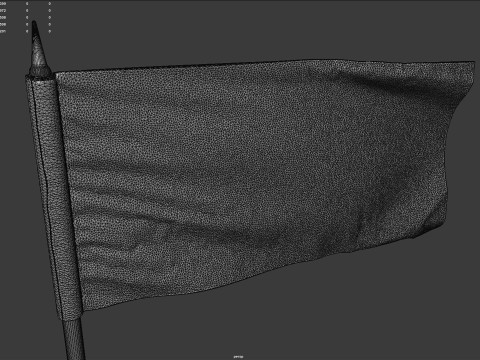 Soviet Union Frozen Flag - Animated 3D PBR Model 3D-Modell
