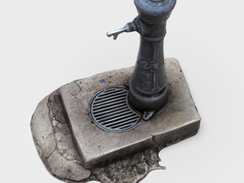 Classic Street Water Fountain 3D 模型