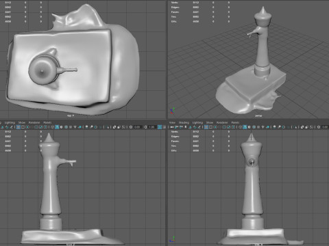 Classic Street Water Fountain Model 3D