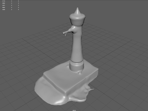 Classic Street Water Fountain Model 3D