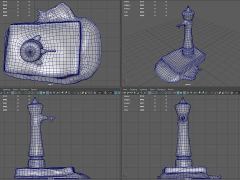 Classic Street Water Fountain Model 3D