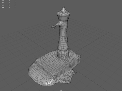 Classic Street Water Fountain Model 3D