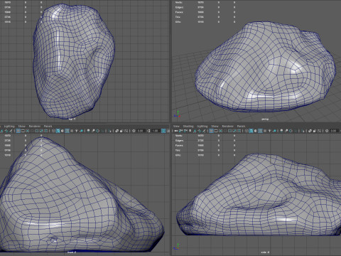 Realistic Gray Rock Model Modelo 3D