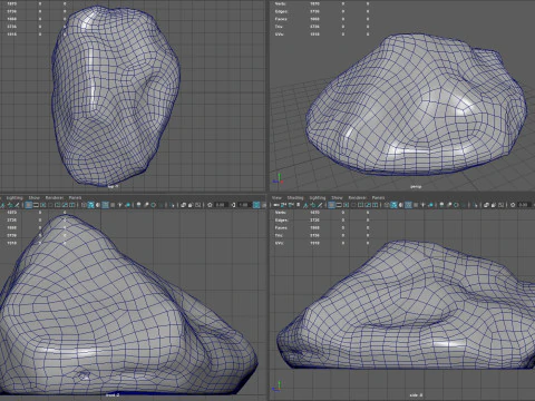 リアルな灰色の岩モデル 3Dモデル