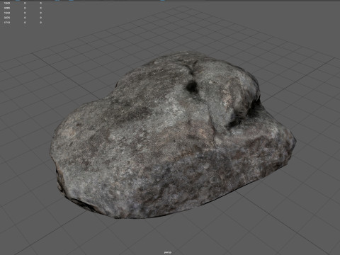 Realistic Gray Rock Model 2 3D Модель
