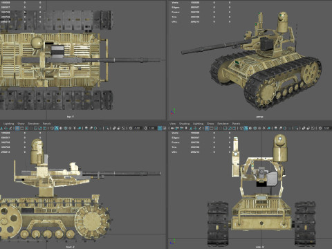 Sharp Claw I Chinese Tracked Unmanned Ground Vehicle UGV Modelo 3D