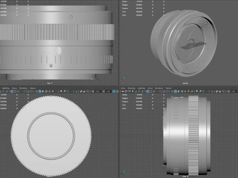Realistic 50mm Camera Lens 3D Model