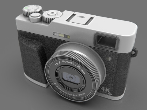 4K Ultra HD Compact Camera with Powerful Zoom 3D Model
