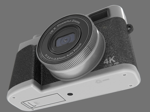 4K Ultra HD Compact Camera with Powerful Zoom 3D मॉडल