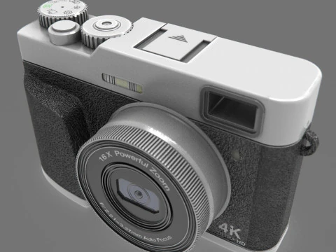 4K Ultra HD Compact Camera with Powerful Zoom 3D Model