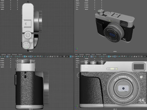 4K Ultra HD Compact Camera with Powerful Zoom 3D Model