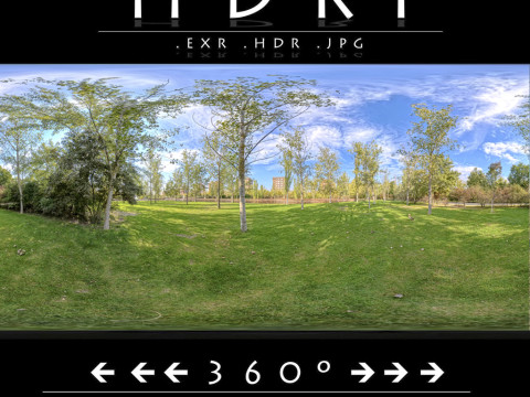 HDRI 015 - Lush Green Park Panorama Texturas CG