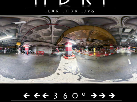 एचडीआरआई 022 भूमिगत पार्किंग गैराज बनावट CG टेक्स्चर्स