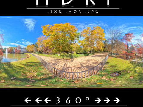 HDRI 023 Autumn Park Panorama Texture CG Texturen