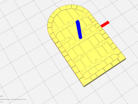 Porta di legno medievale Modello 3D