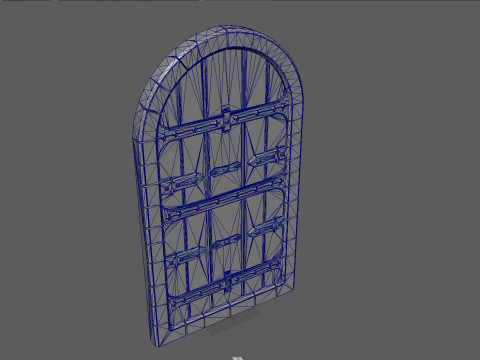 Medieval Wooden Door 3D Model