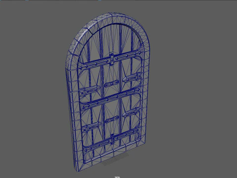 Porta di legno medievale Modello 3D