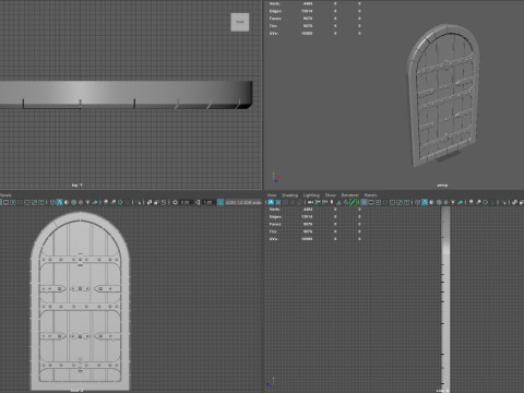 Medieval Wooden Door 3D Model