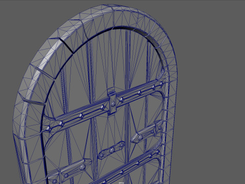 Medieval Wooden Door 3D Model