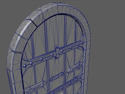 Porta di legno medievale Modello 3D
