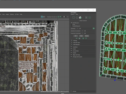 Porta di legno medievale Modello 3D