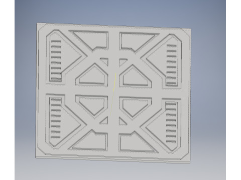 Sci-Fi Floor Grate 3D Принт Модель