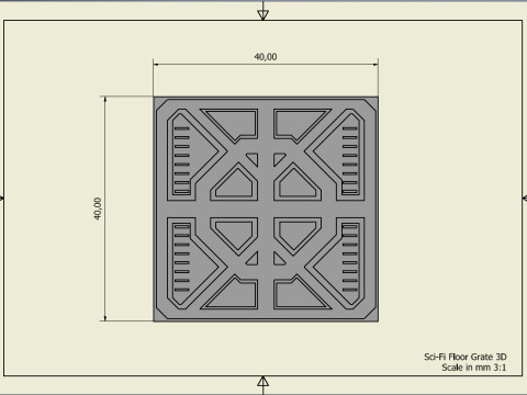 Sci-Fi Floor Grate 3D प्रिंट मॉडल