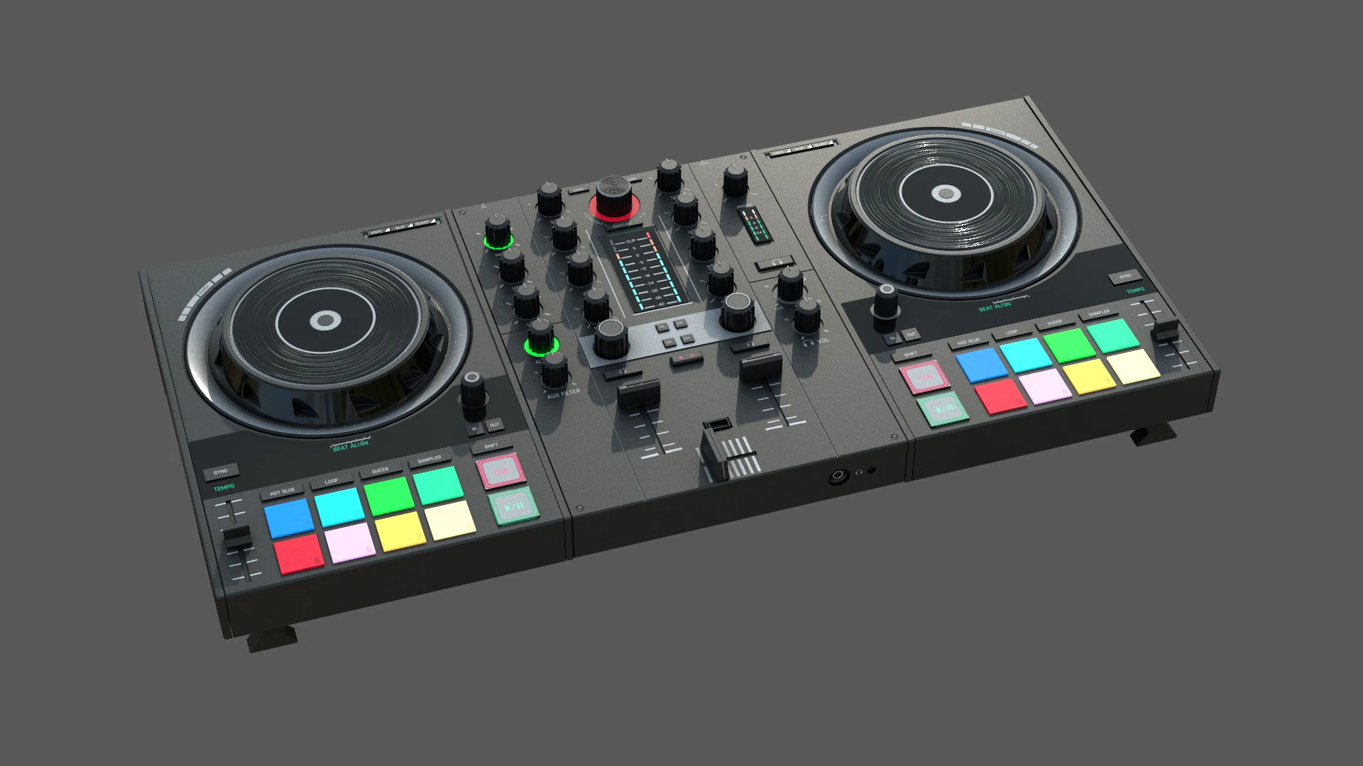 DJ Controller 3D Model .c4d .max .obj .3ds .fbx .stl .blend 