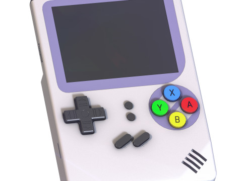 Retro Handheld Gaming Console Modello 3D