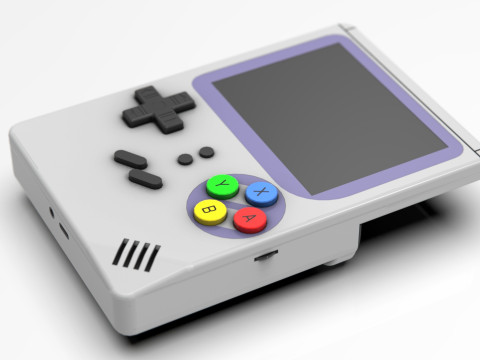 Retro Handheld Gaming Console Modelo 3D